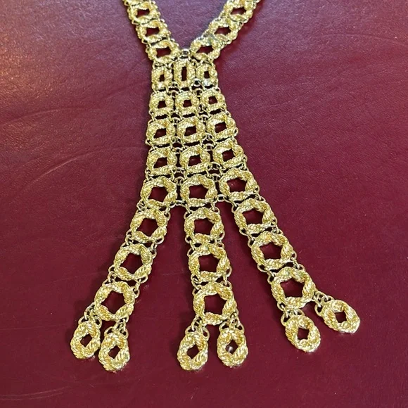 Vintage Monet Necktie Necklace